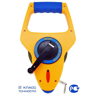 РУЛЕТКА GEOBOX РК2-50Р, 50 М, 2 КЛАСС, НЕЙЛОНОВАЯ ЗАЩИТА